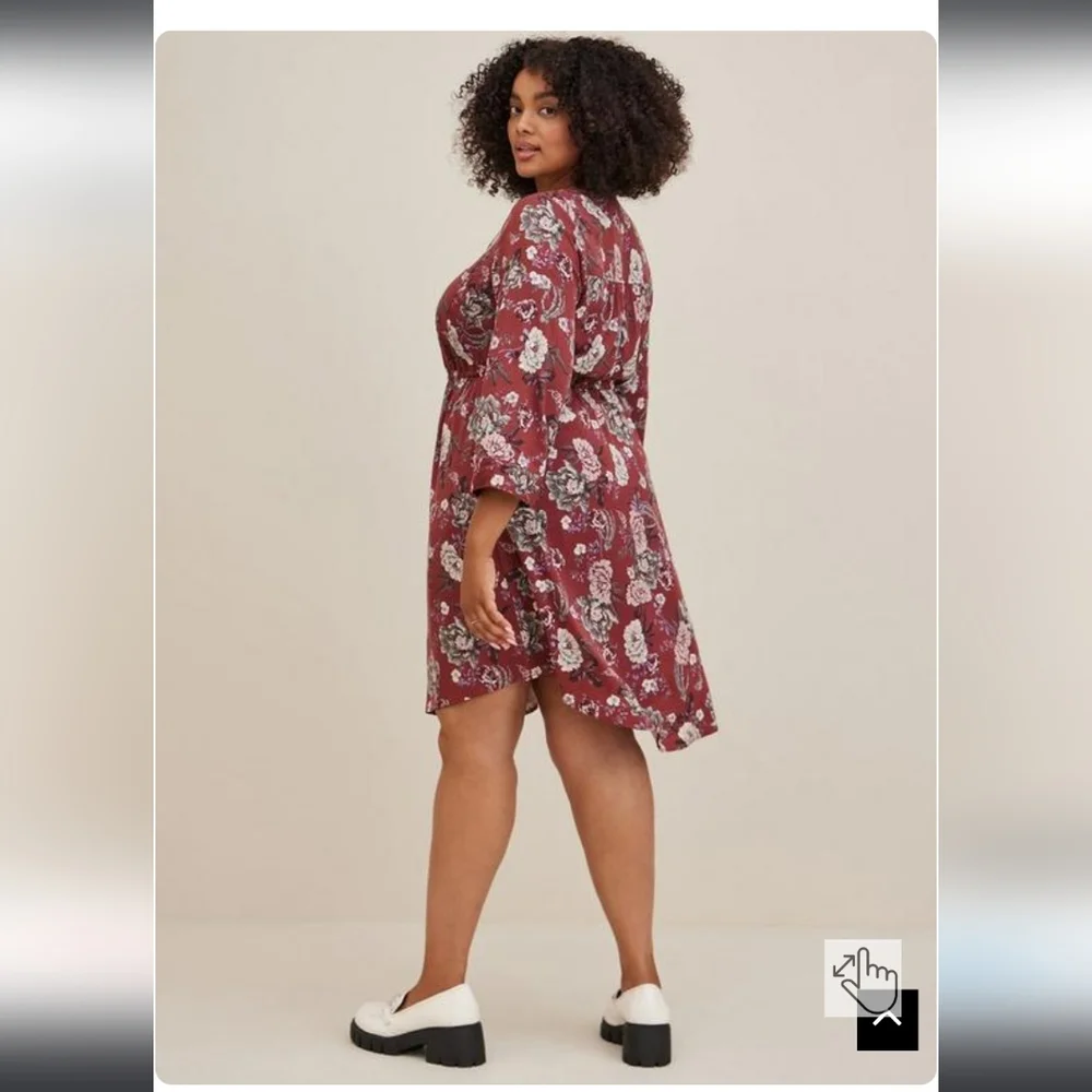 TORRID MIDI Challis DRESS - Picture 2 of 4
